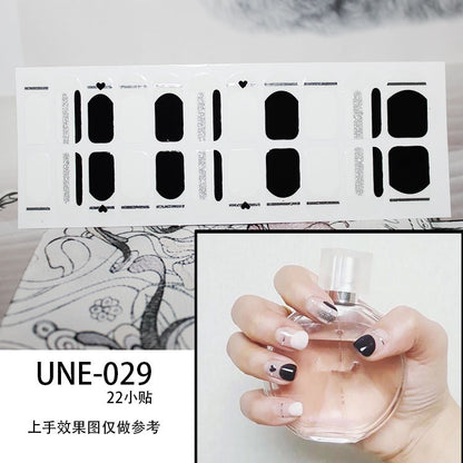 22 Tips Waterproof And Tearable 3D Christmas Nail Polish Film Nail Stickers Full Stickers