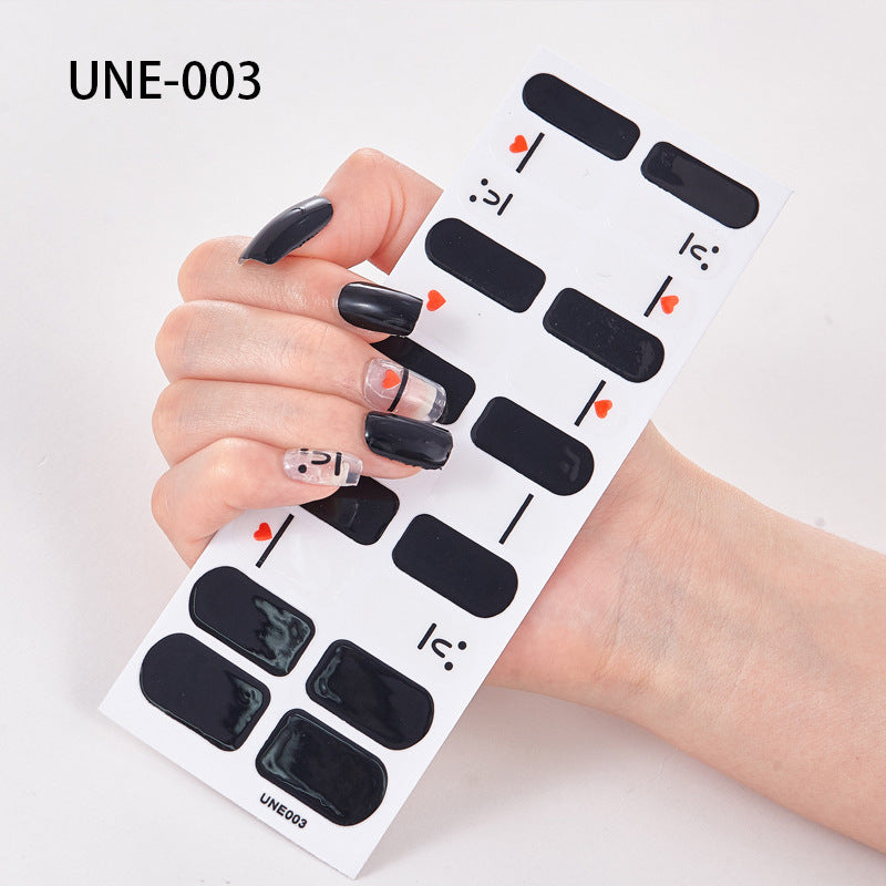 22 Tips Waterproof And Tearable 3D Christmas Nail Polish Film Nail Stickers Full Stickers
