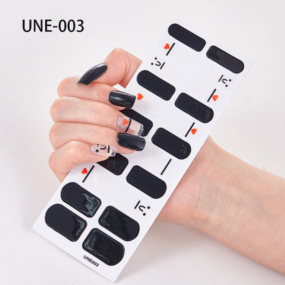 22 Tips Waterproof And Tearable 3D Christmas Nail Polish Film Nail Stickers Full Stickers