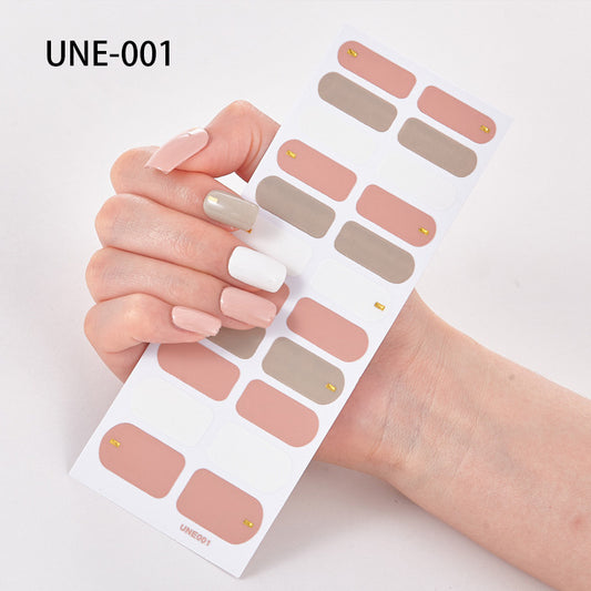 22 Tips Waterproof And Tearable 3D Christmas Nail Polish Film Nail Stickers Full Stickers
