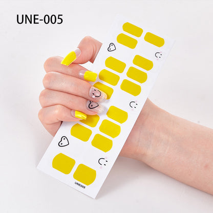 22 Tips Waterproof And Tearable 3D Christmas Nail Polish Film Nail Stickers Full Stickers