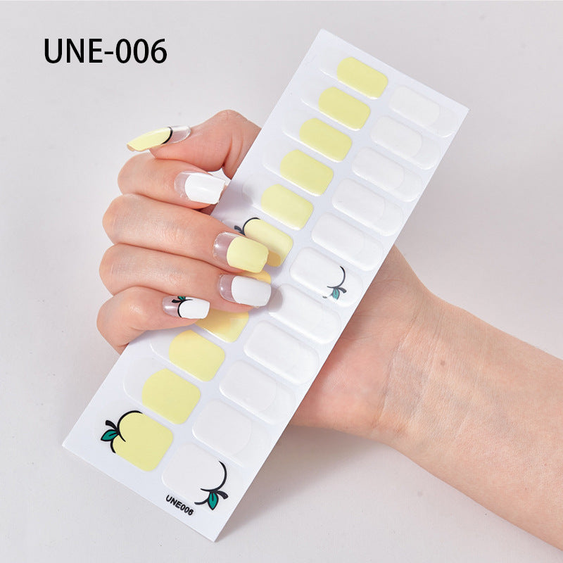 22 Tips Waterproof And Tearable 3D Christmas Nail Polish Film Nail Stickers Full Stickers