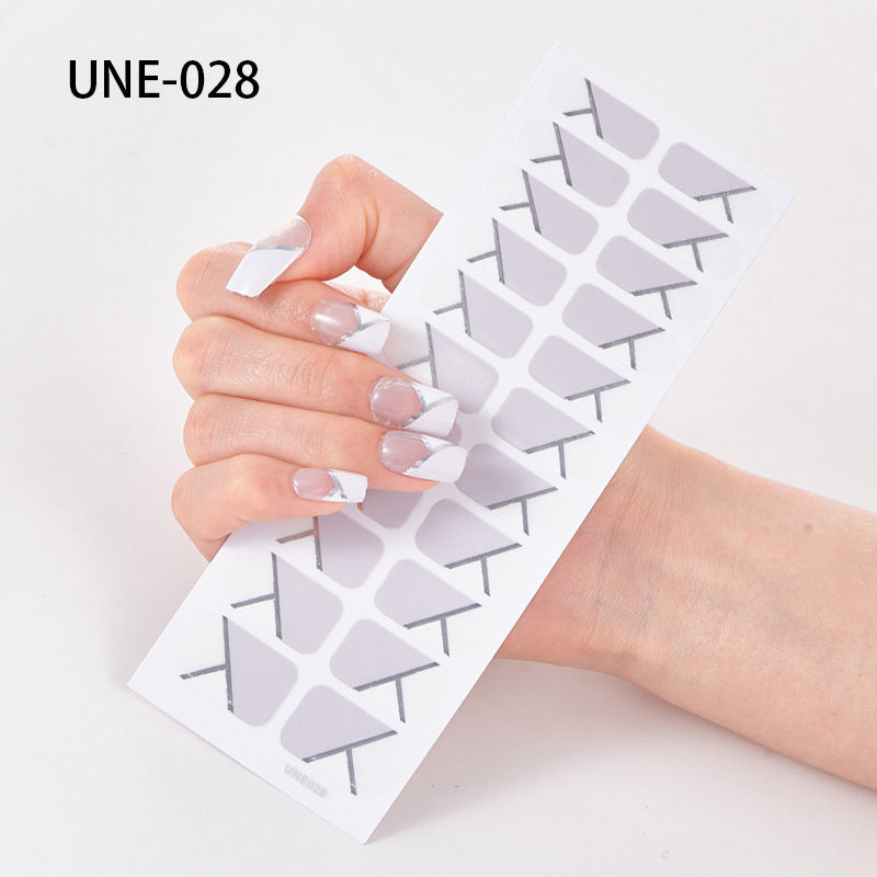 22 Tips Waterproof And Tearable 3D Christmas Nail Polish Film Nail Stickers Full Stickers