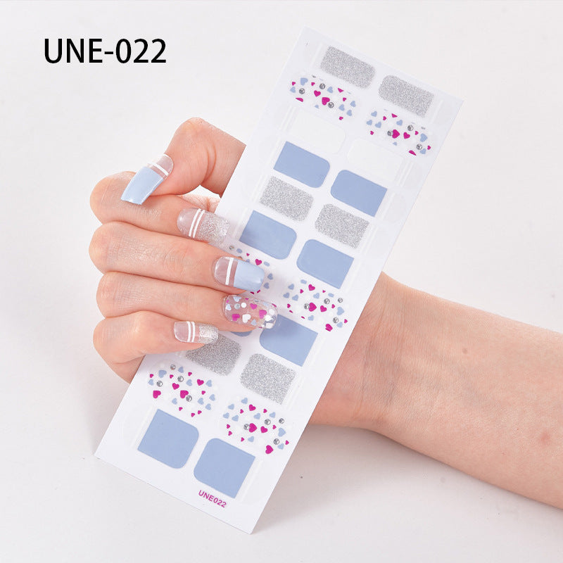 22 Tips Waterproof And Tearable 3D Christmas Nail Polish Film Nail Stickers Full Stickers