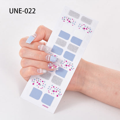 22 Tips Waterproof And Tearable 3D Christmas Nail Polish Film Nail Stickers Full Stickers