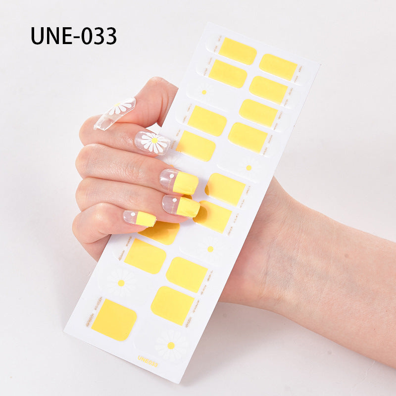 22 Tips Waterproof And Tearable 3D Christmas Nail Polish Film Nail Stickers Full Stickers