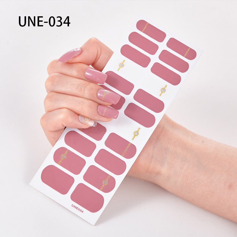 22 Tips Waterproof And Tearable 3D Christmas Nail Polish Film Nail Stickers Full Stickers