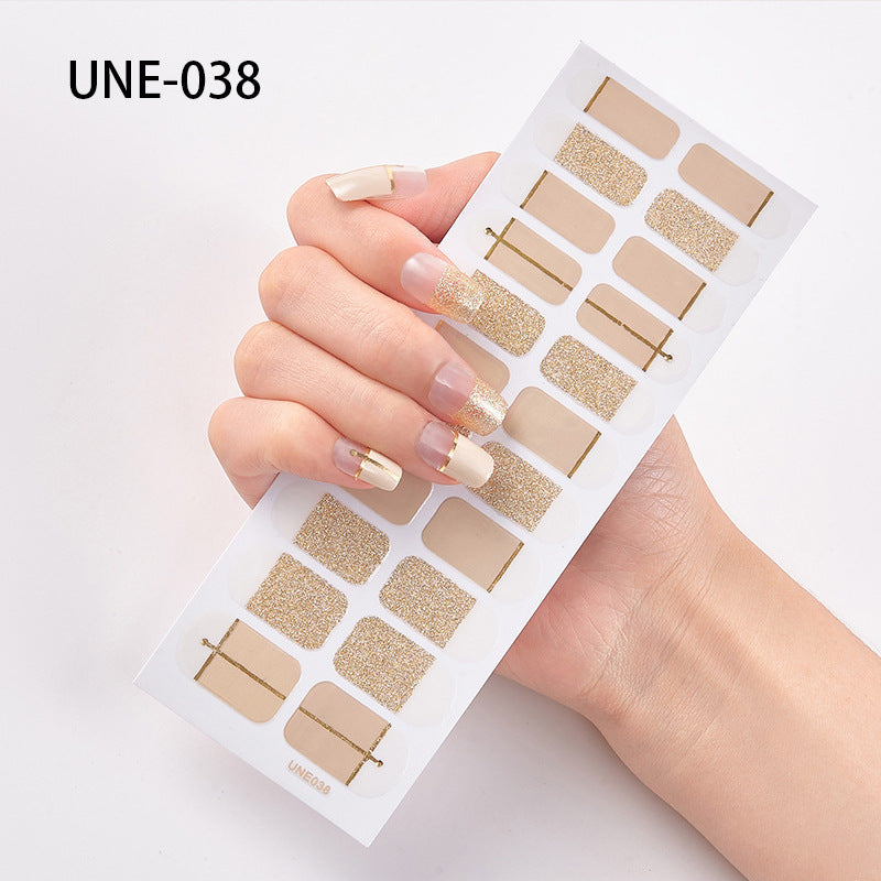22 Tips Waterproof And Tearable 3D Christmas Nail Polish Film Nail Stickers Full Stickers