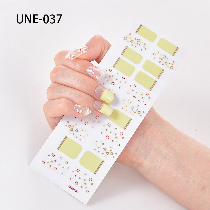 22 Tips Waterproof And Tearable 3D Christmas Nail Polish Film Nail Stickers Full Stickers