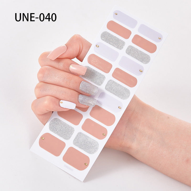 22 Tips Waterproof And Tearable 3D Christmas Nail Polish Film Nail Stickers Full Stickers
