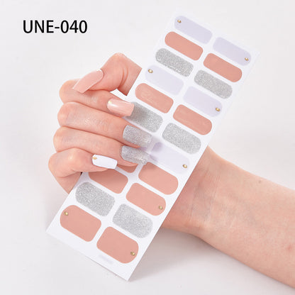 22 Tips Waterproof And Tearable 3D Christmas Nail Polish Film Nail Stickers Full Stickers