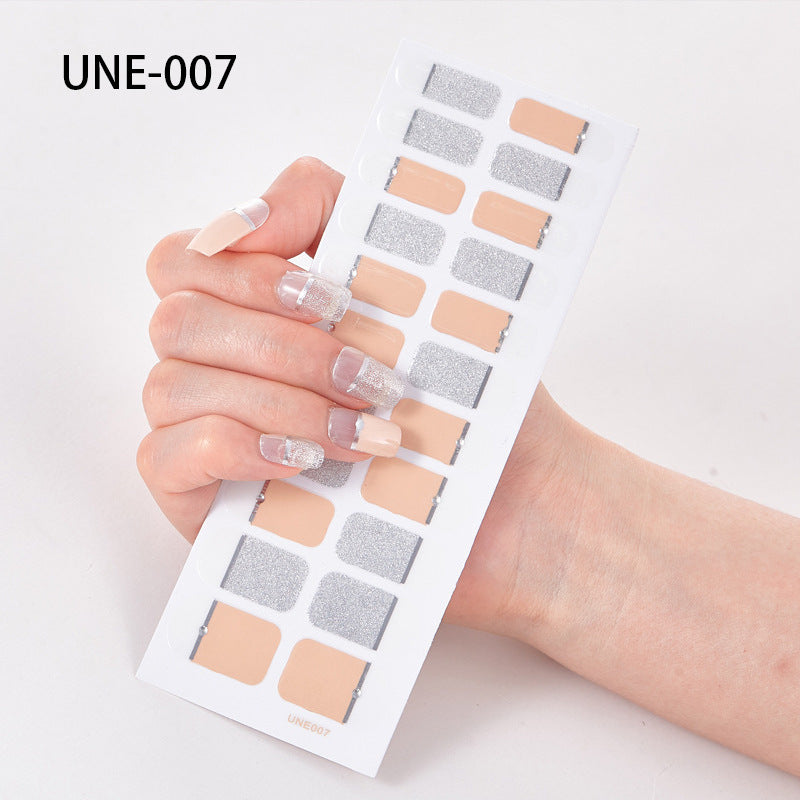 22 Tips Waterproof And Tearable 3D Christmas Nail Polish Film Nail Stickers Full Stickers