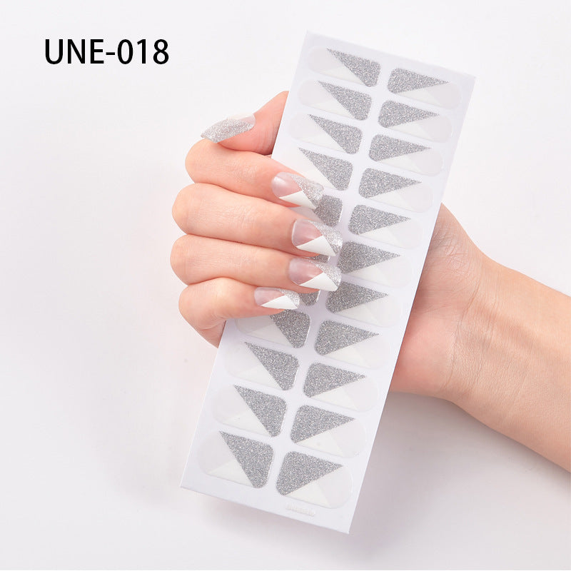 22 Tips Waterproof And Tearable 3D Christmas Nail Polish Film Nail Stickers Full Stickers