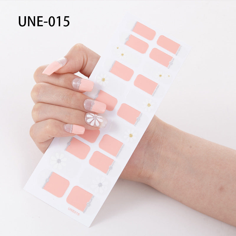 22 Tips Waterproof And Tearable 3D Christmas Nail Polish Film Nail Stickers Full Stickers