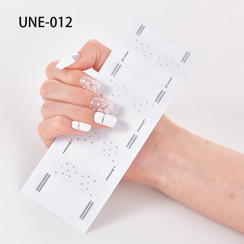 22 Tips Waterproof And Tearable 3D Christmas Nail Polish Film Nail Stickers Full Stickers