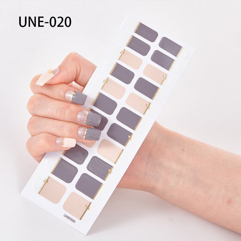 22 Tips Waterproof And Tearable 3D Christmas Nail Polish Film Nail Stickers Full Stickers