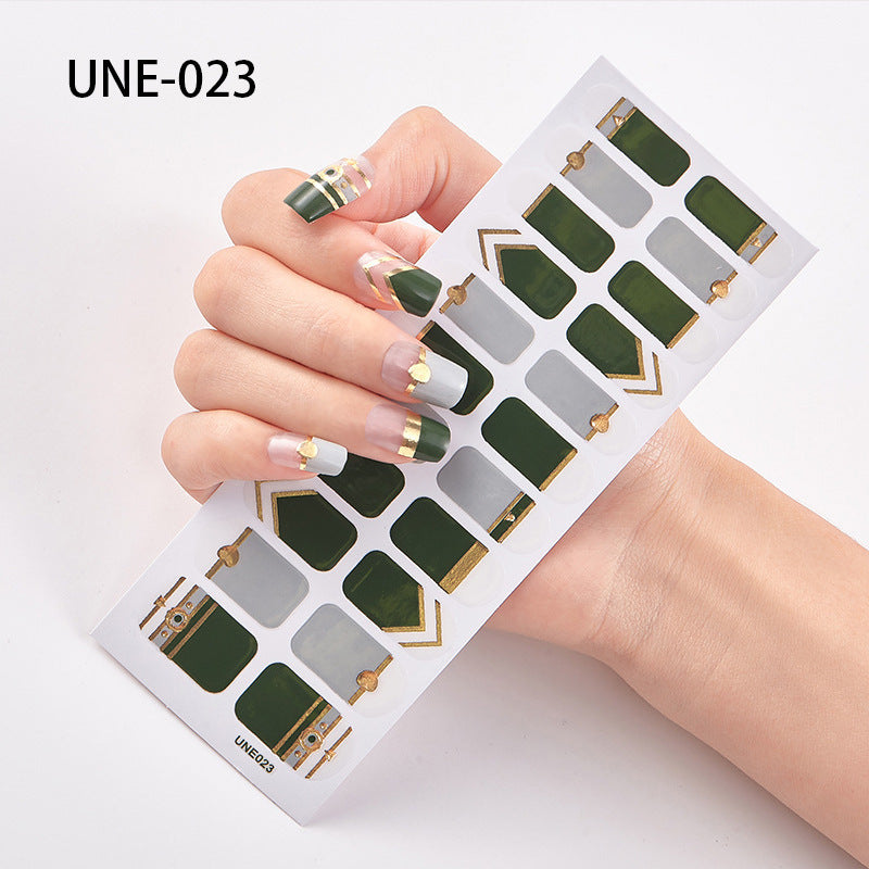 22 Tips Waterproof And Tearable 3D Christmas Nail Polish Film Nail Stickers Full Stickers