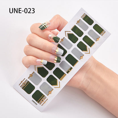 22 Tips Waterproof And Tearable 3D Christmas Nail Polish Film Nail Stickers Full Stickers
