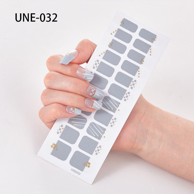 22 Tips Waterproof And Tearable 3D Christmas Nail Polish Film Nail Stickers Full Stickers