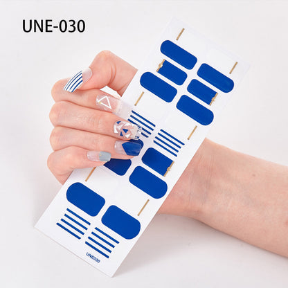 22 Tips Waterproof And Tearable 3D Christmas Nail Polish Film Nail Stickers Full Stickers