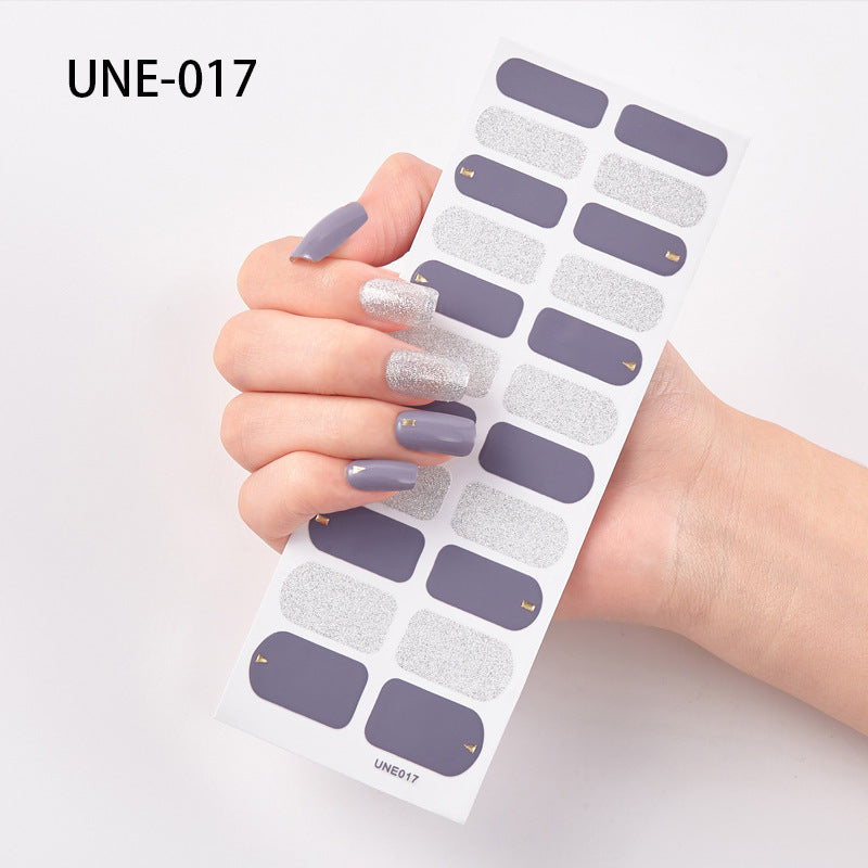 22 Tips Waterproof And Tearable 3D Christmas Nail Polish Film Nail Stickers Full Stickers