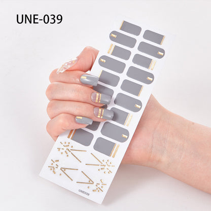 22 Tips Waterproof And Tearable 3D Christmas Nail Polish Film Nail Stickers Full Stickers