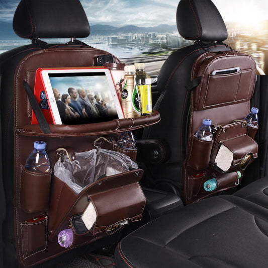 Multifunction Car Storage Leather Organizer