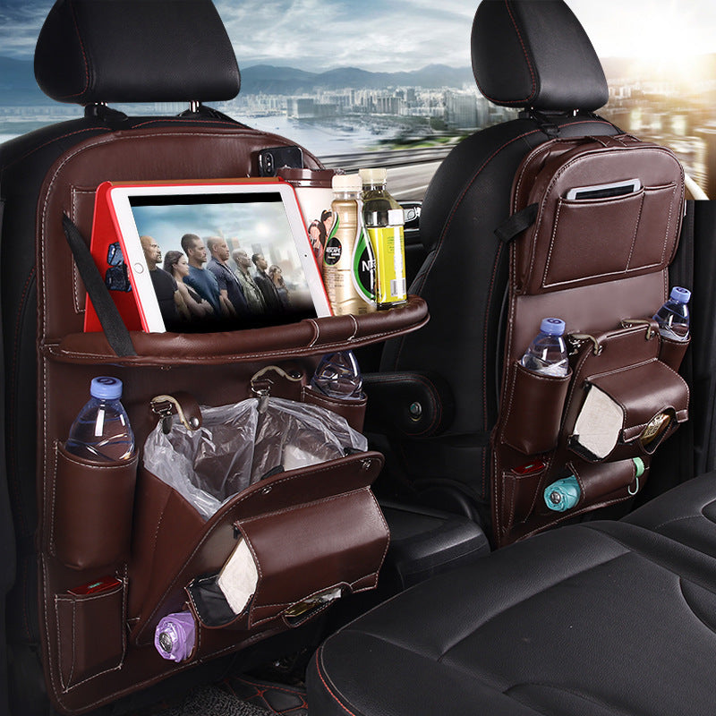 Multifunction Car Storage Leather Organizer