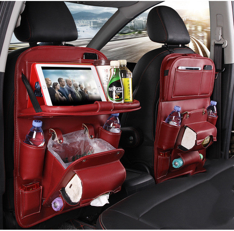 Multifunction Car Storage Leather Organizer