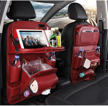 Multifunction Car Storage Leather Organizer