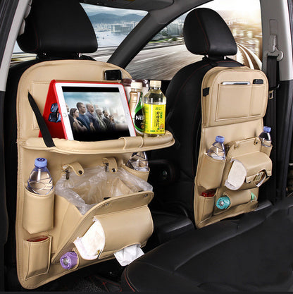 Multifunction Car Storage Leather Organizer