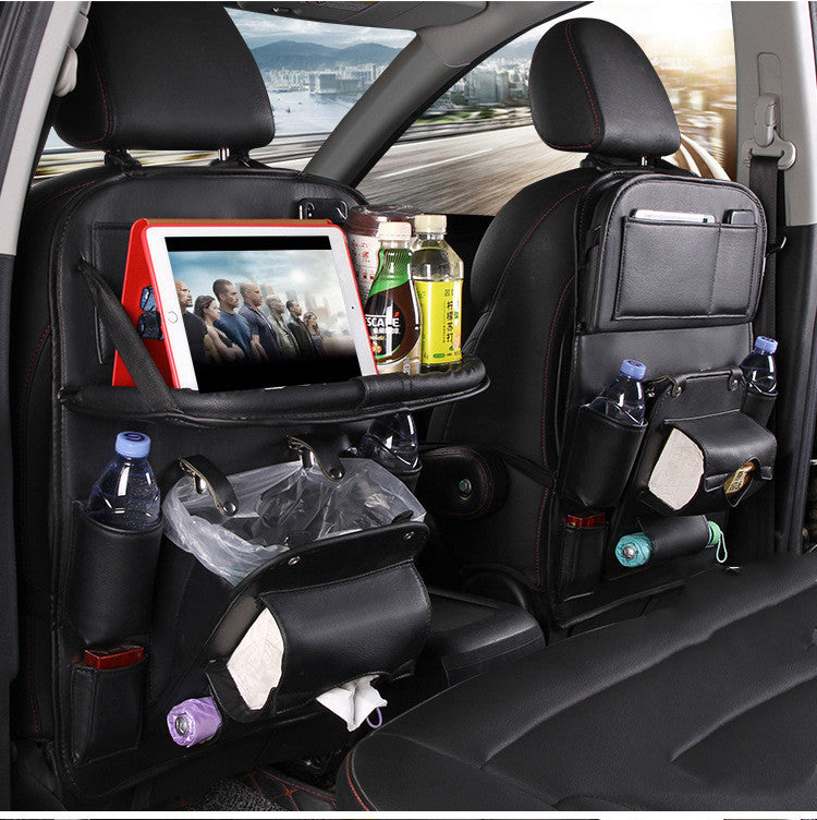 Multifunction Car Storage Leather Organizer