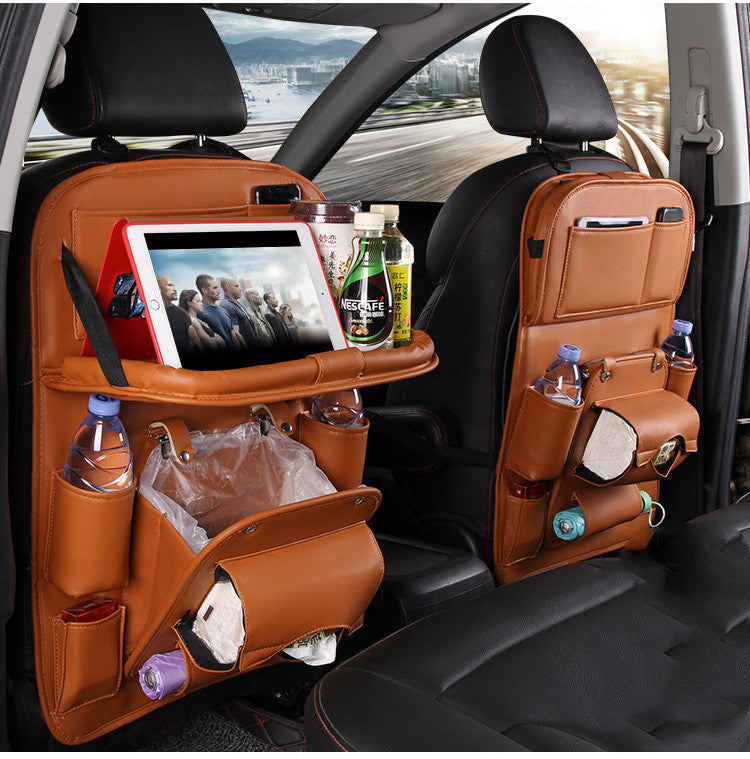 Multifunction Car Storage Leather Organizer