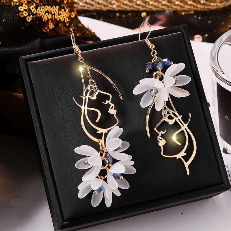 Long Rhinestone Tassel Earrings