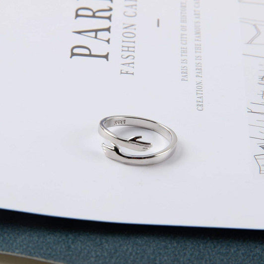 Simple Hands Alloy Hug Ring