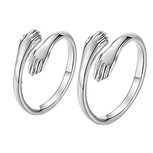 Simple Hands Alloy Hug Ring