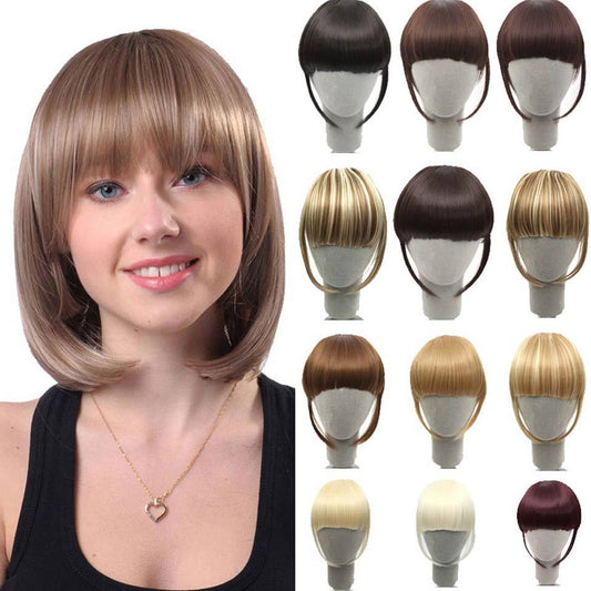 Female Air Bangs Sideburns Wig