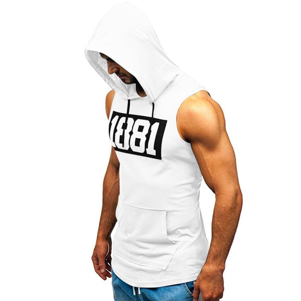 Men's Sleeveless Letter Printed Vest