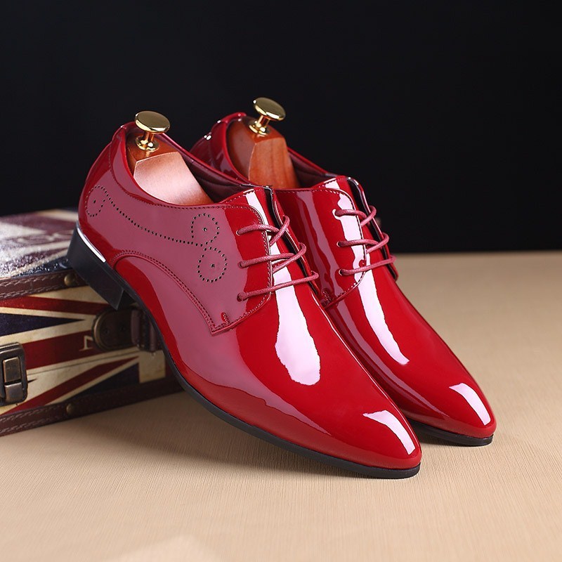 Men Slip-on Leather Casual Dress Shoes