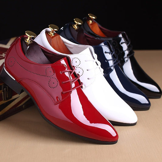 Men Slip-on Leather Casual Dress Shoes