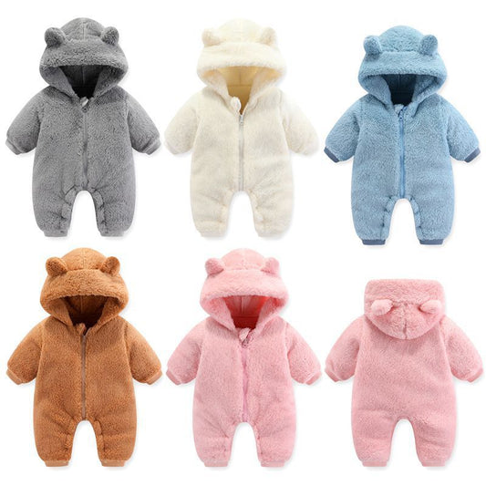Newborn Thermal Zipper Onesie Rompers Jumpsuit