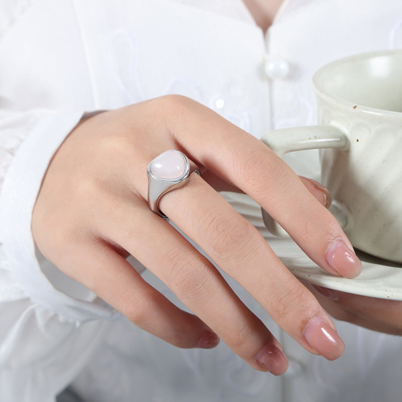 Retro Luxury Elegant Titanium Steel Ring