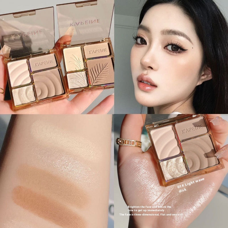 Four Colors Matte Brightening Highlight Eyeshadow