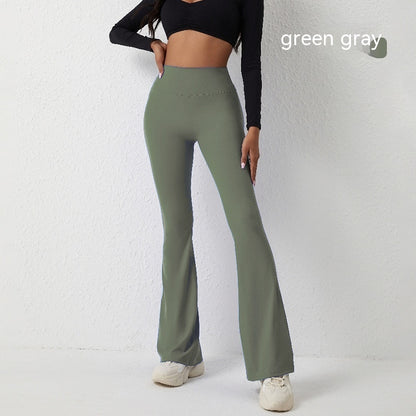 High Waisted Hip Lifting And Wide Leg Fitness Pants