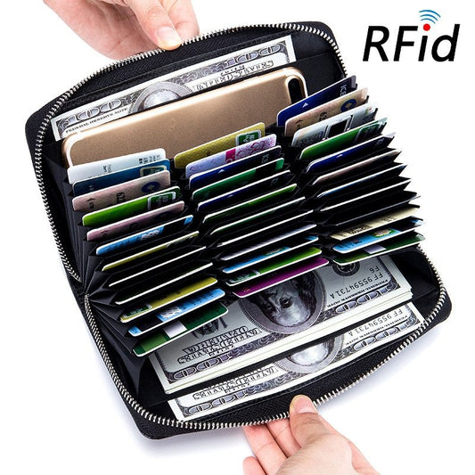 Genuine Leather 36 Slots Card Holder Wallet
