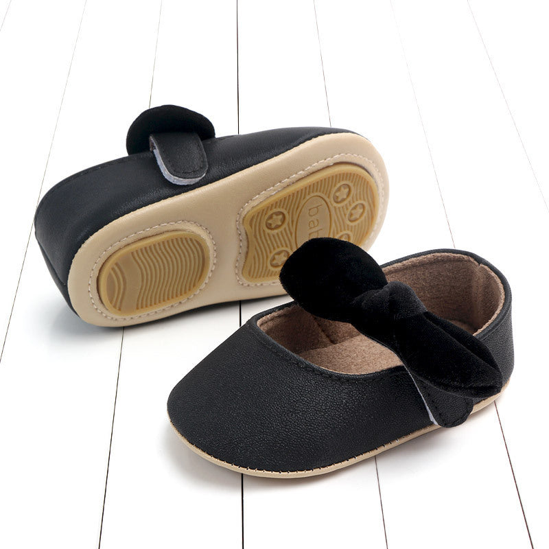 Spring Bowknot Rubber Sole Baby Shoes