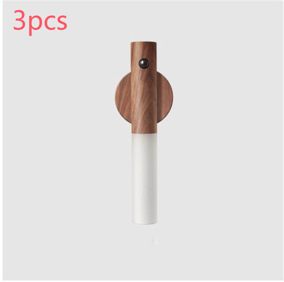 Auto LED USB Rechargeable Magnetic Wooden Night Light