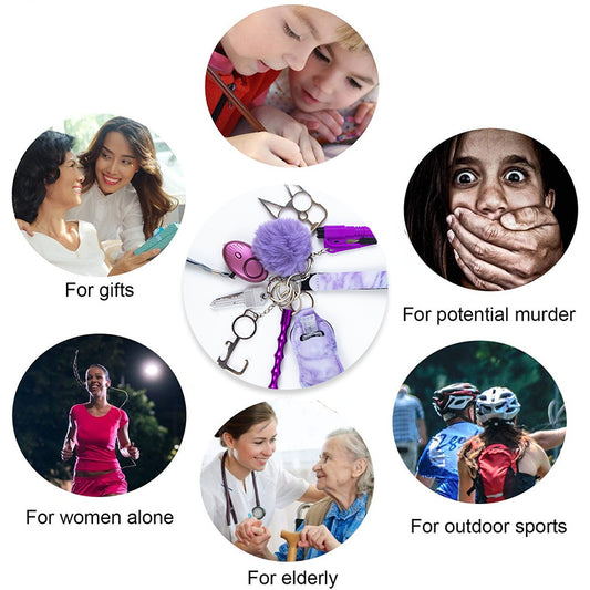 Self Defense Keychain Suit Personal Keychain For Girls & Women