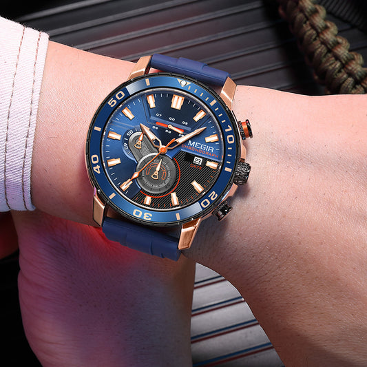Multi-function Chronograph Calendar Sports Men's Watch