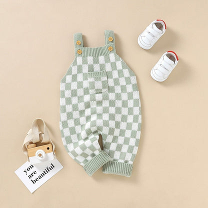 Baby Checkerboard One-piece Romper